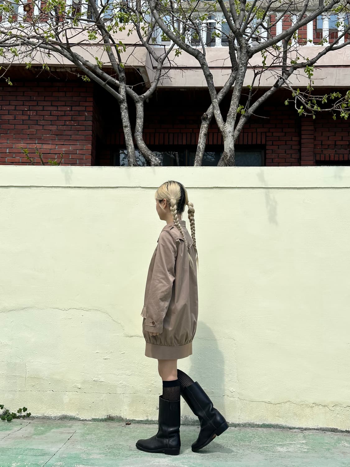 재팬빈티지 피터팬 카라 하프 트렌치코트 상품이미지2