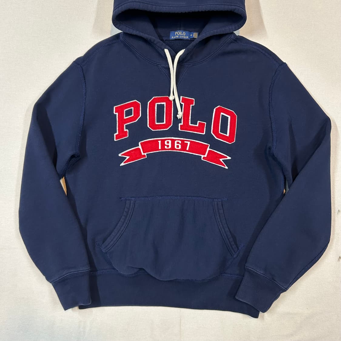 M) 폴로 랄프로렌 스펠로고 후드티 네이비 상품이미지2