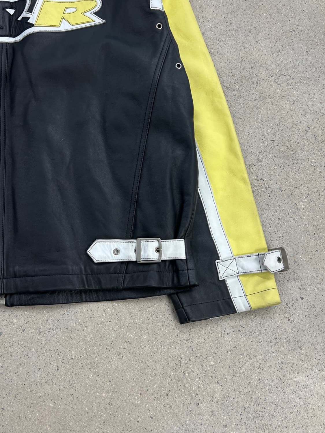 티피코시 빅로고 배색 카우 레더 자켓 상품이미지8