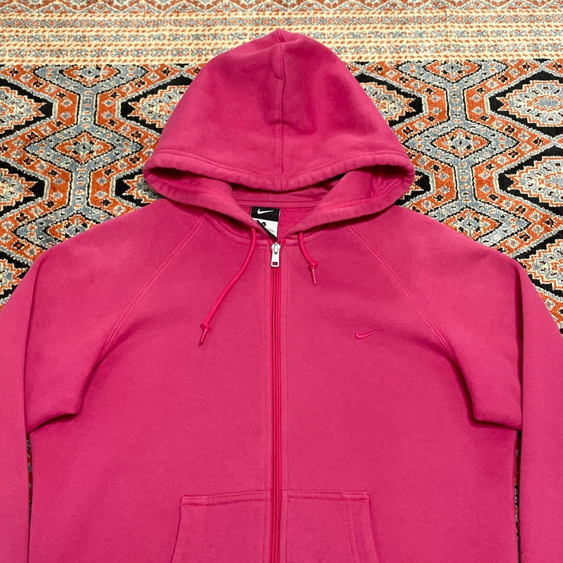 나이키 스우시 핑크 기모 후드집업 여성L 상품이미지2