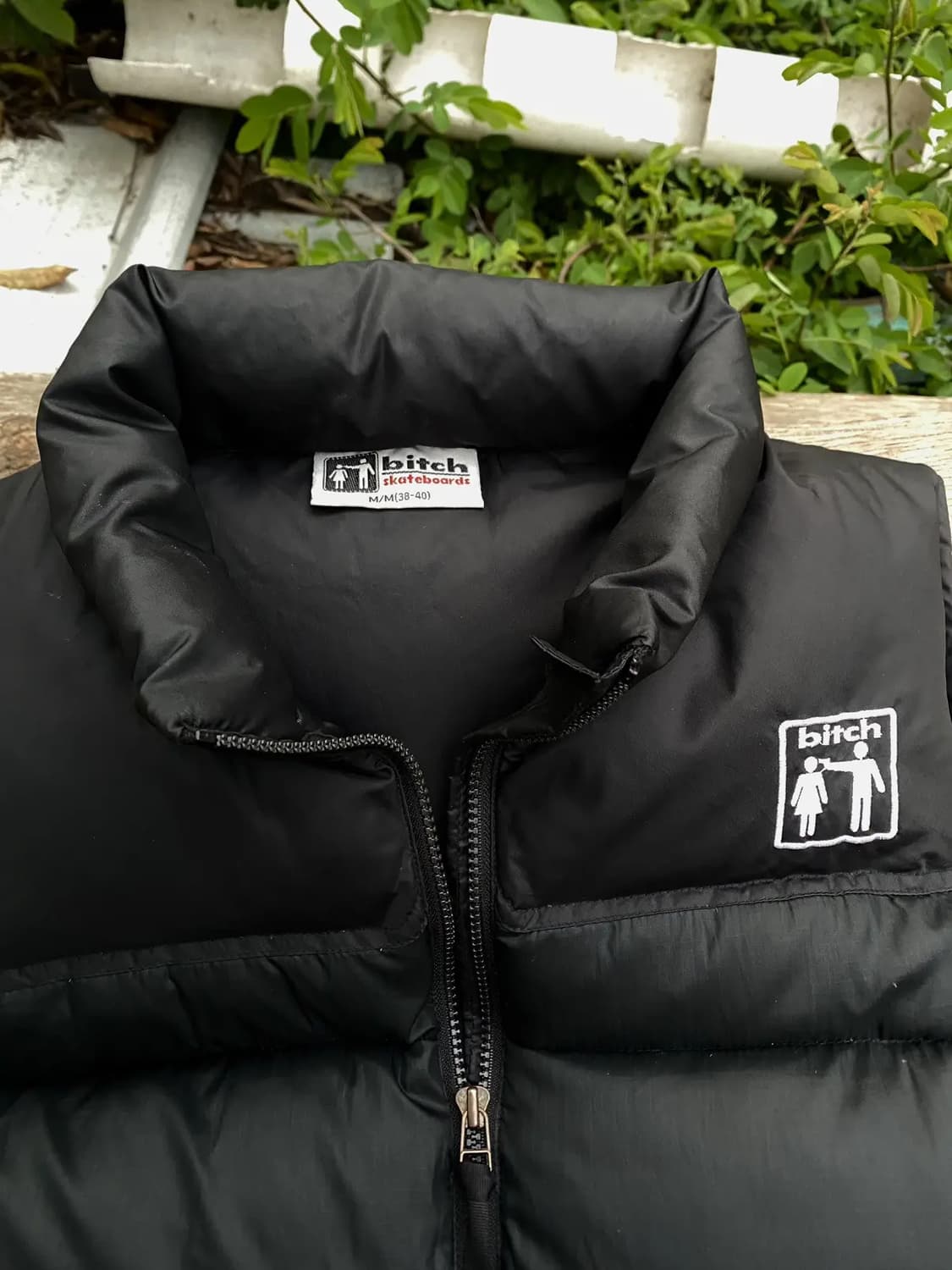 비치 스케이트보드 패딩 조끼 블랙 상품이미지2