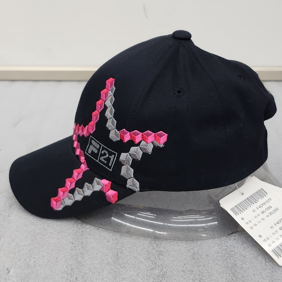 미착용 FILA 볼캡 새제품 56cm 블랙 상품이미지4