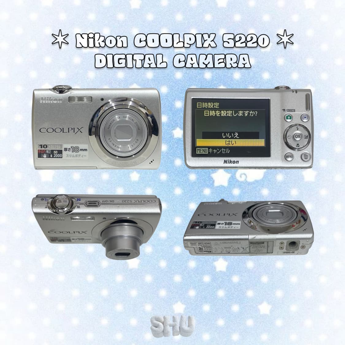 니콘 쿨픽스 S220 빈티지 디카 디지털카메라 실버 상품이미지2