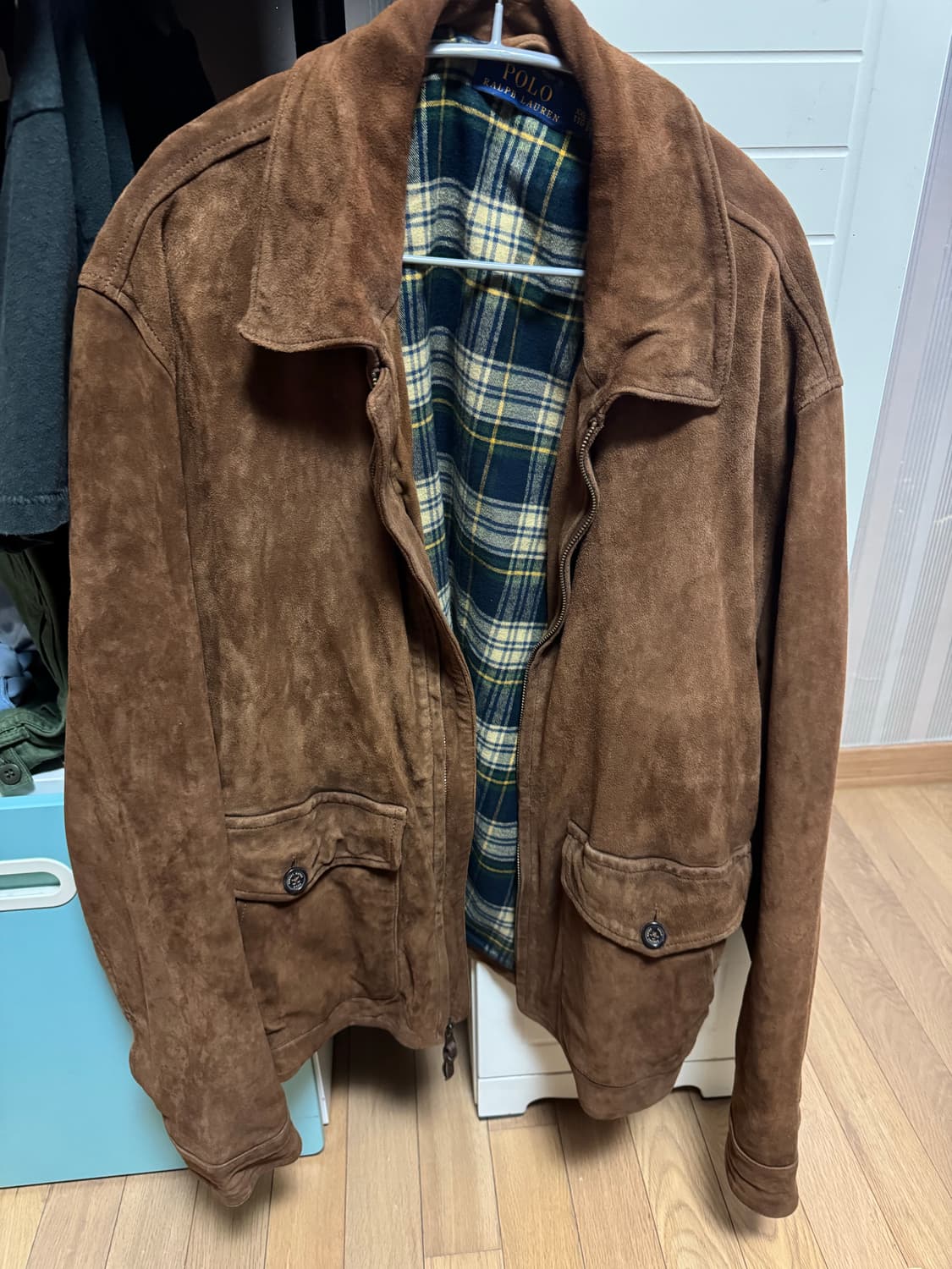 폴로 랄프로렌 염소 가죽 스웨이드 자켓 xxl 상품이미지3