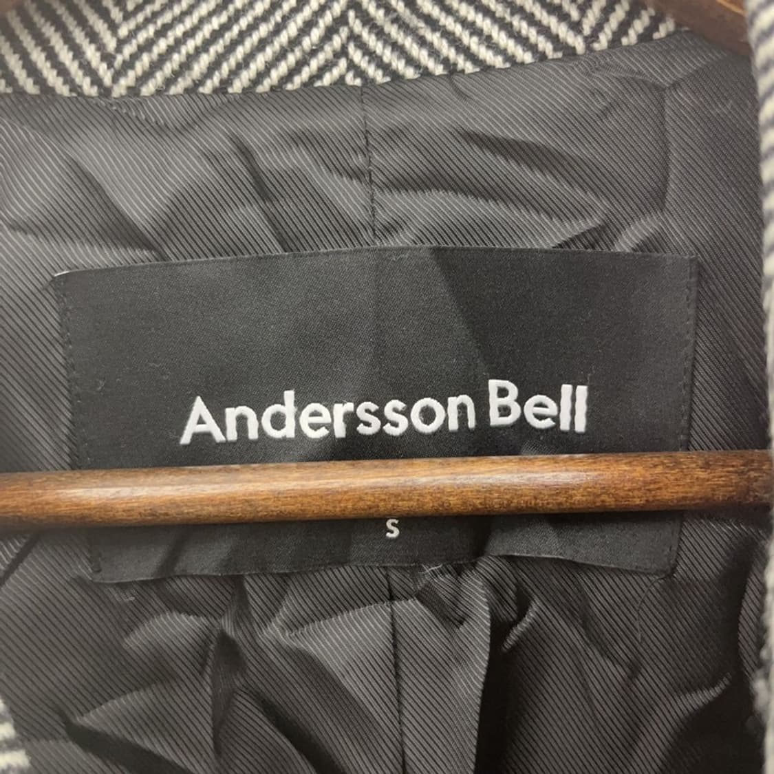 앤더슨벨 모던시크 울 캐시미어 헤링본 코트 S C07649 상품이미지5