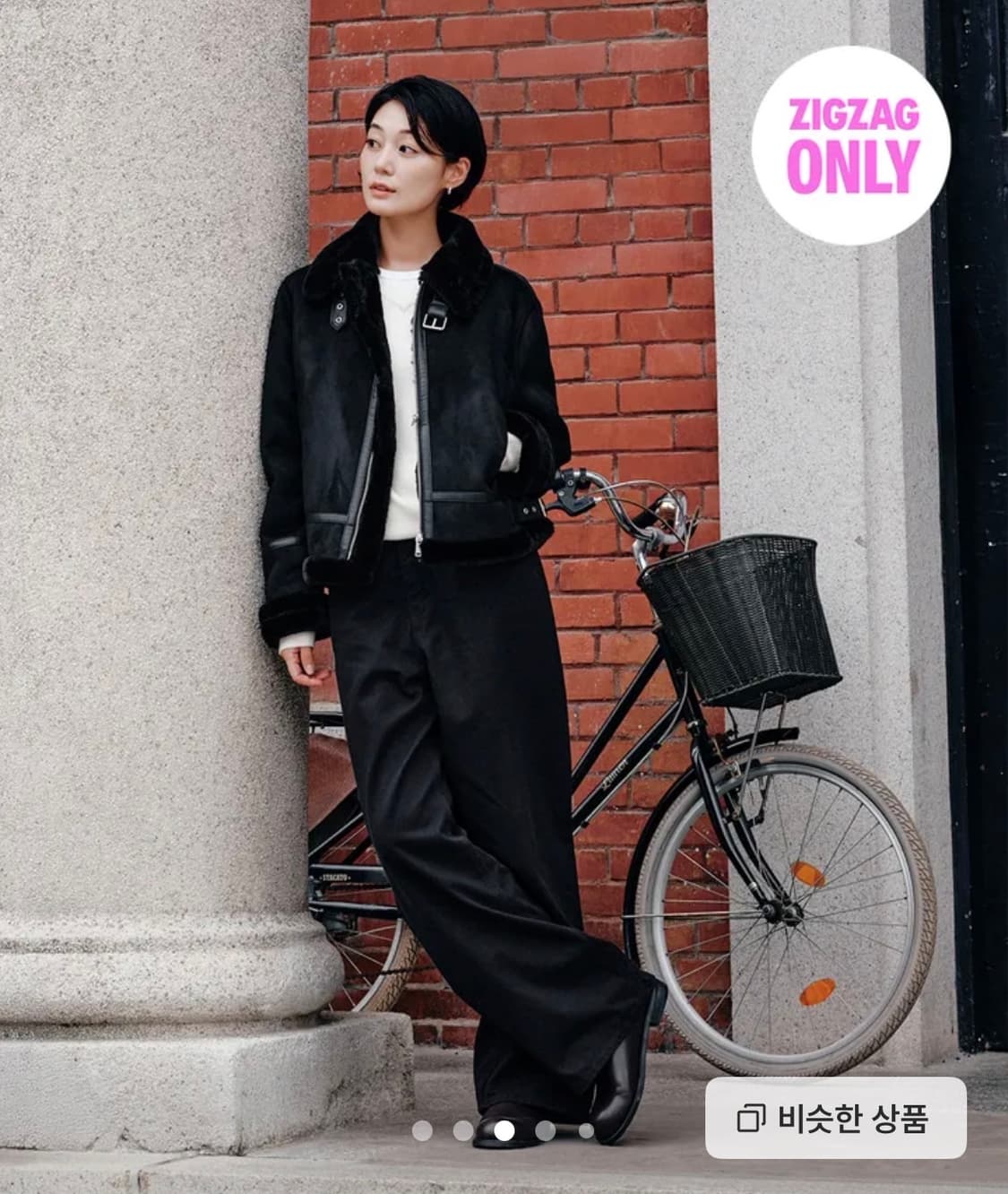 스파오 퍼배색 무스탕 블랙 s 상품이미지2