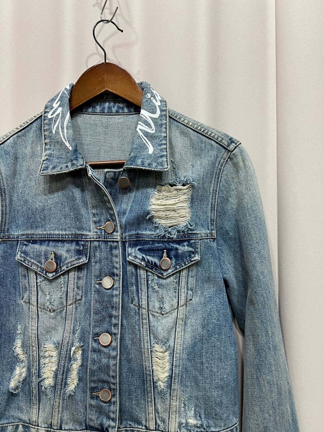 Miss sixty 여성 디스트로이드 데님 트러커 자켓 상품이미지5