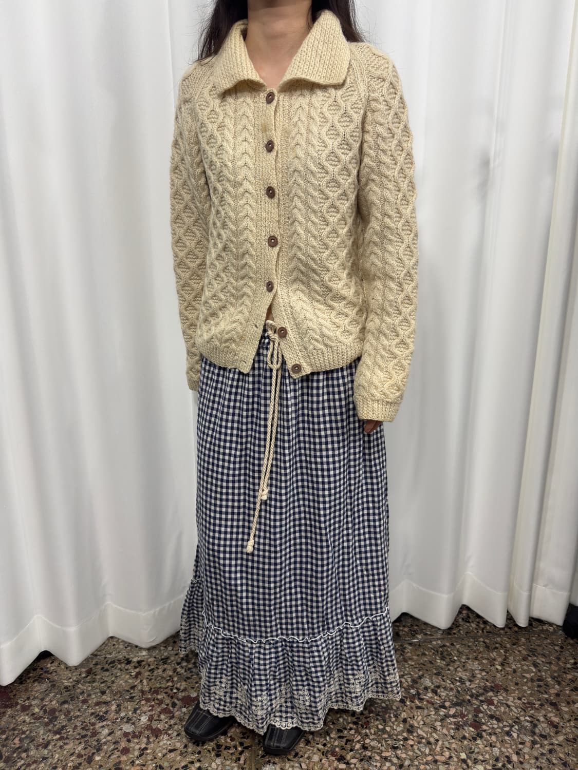 mori check long skirt 상품이미지5