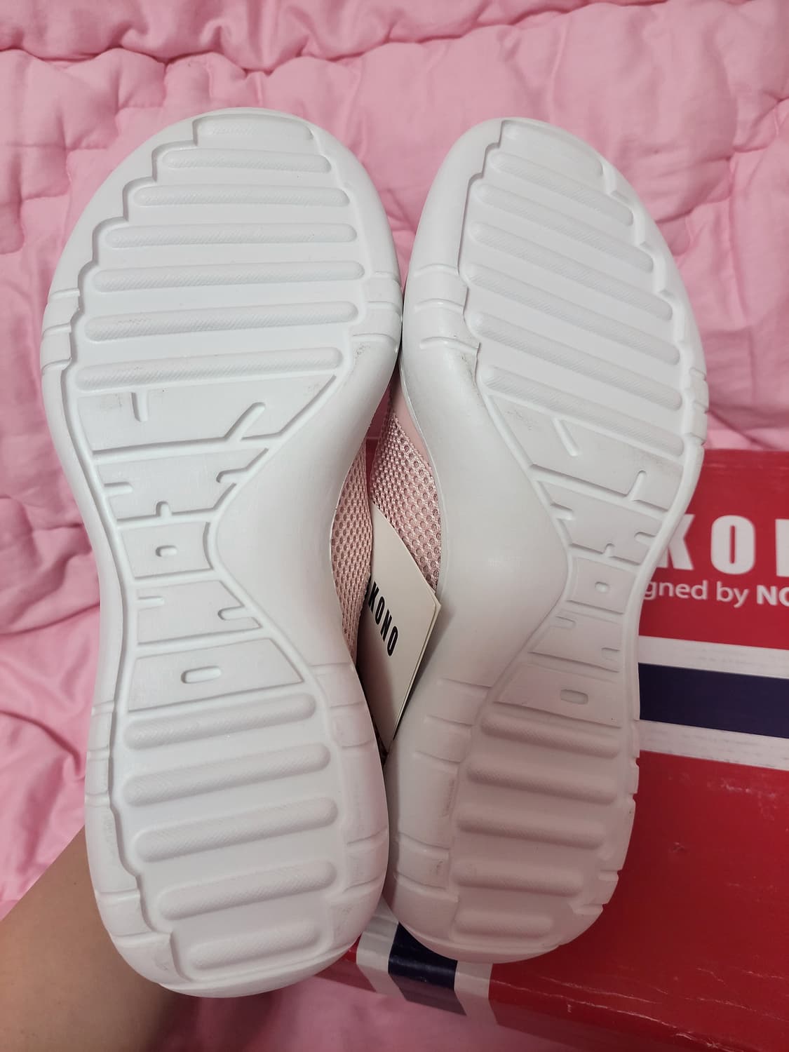 급처미사용새상품!스코노 피치핑크 메쉬 슬립온 스니커즈 운동화 레니본st 상품이미지9