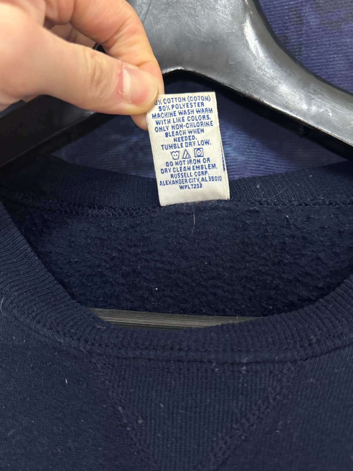 90s 러셀 스웻셔츠 맨투맨 네이비 M 상품이미지4