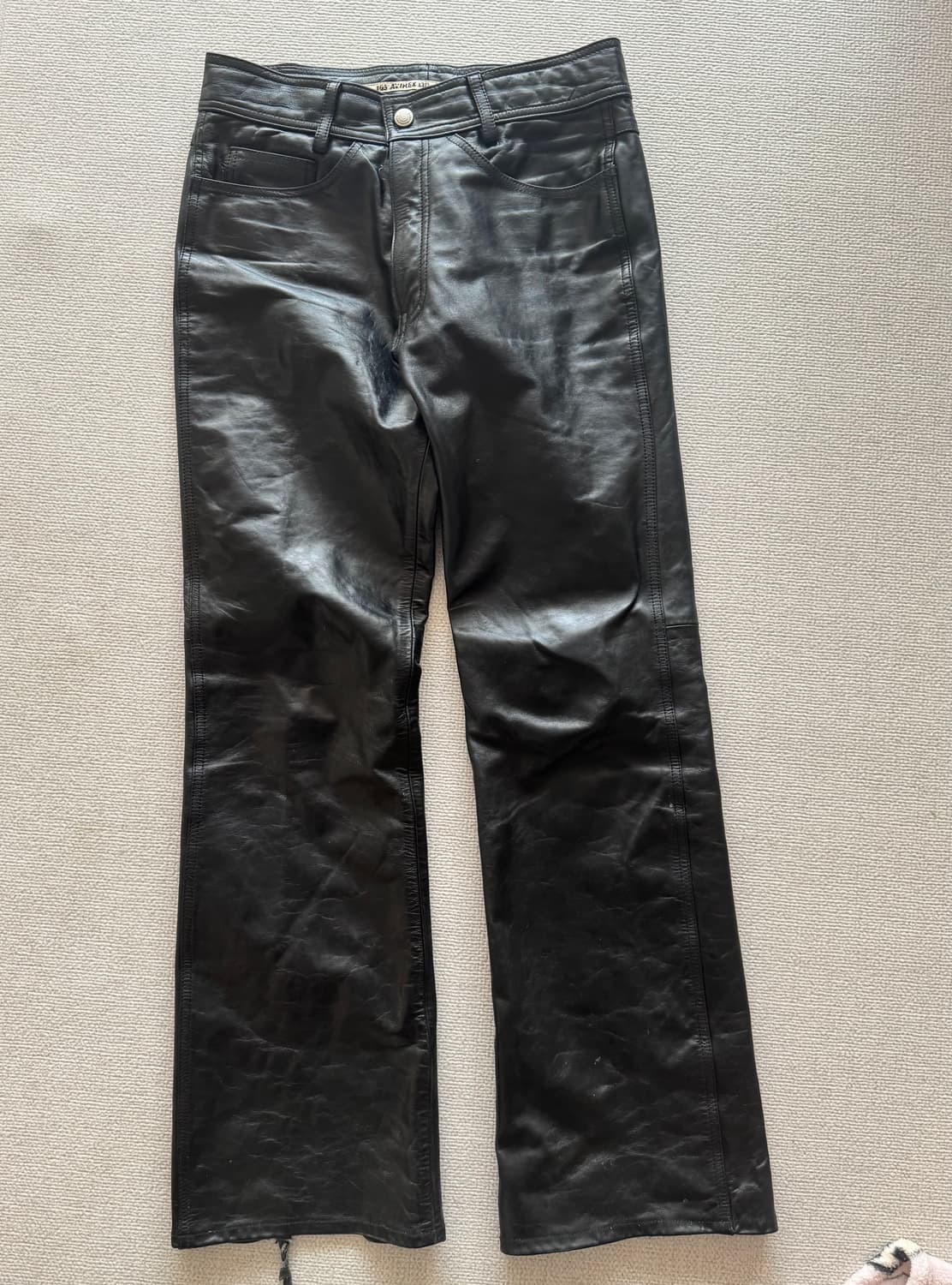 Avirex 아비렉스 레더 부츠컷 팬츠 상품이미지6