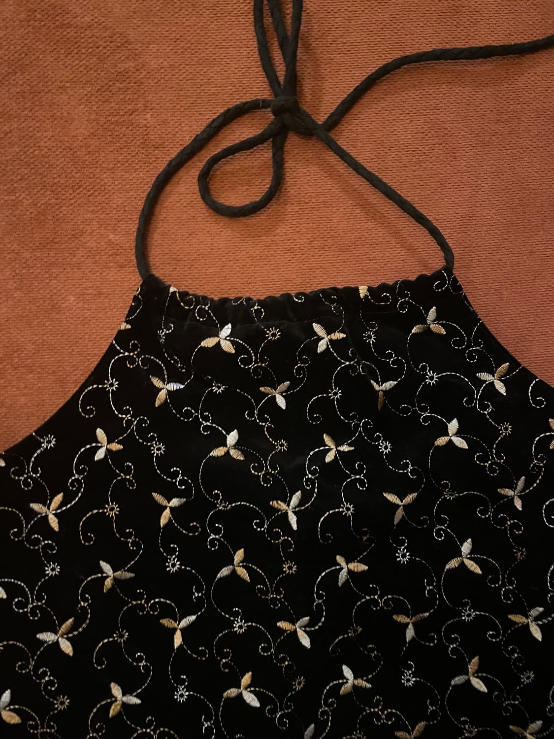 빈티지 벨벳 홀터넥 원피스 상품이미지2