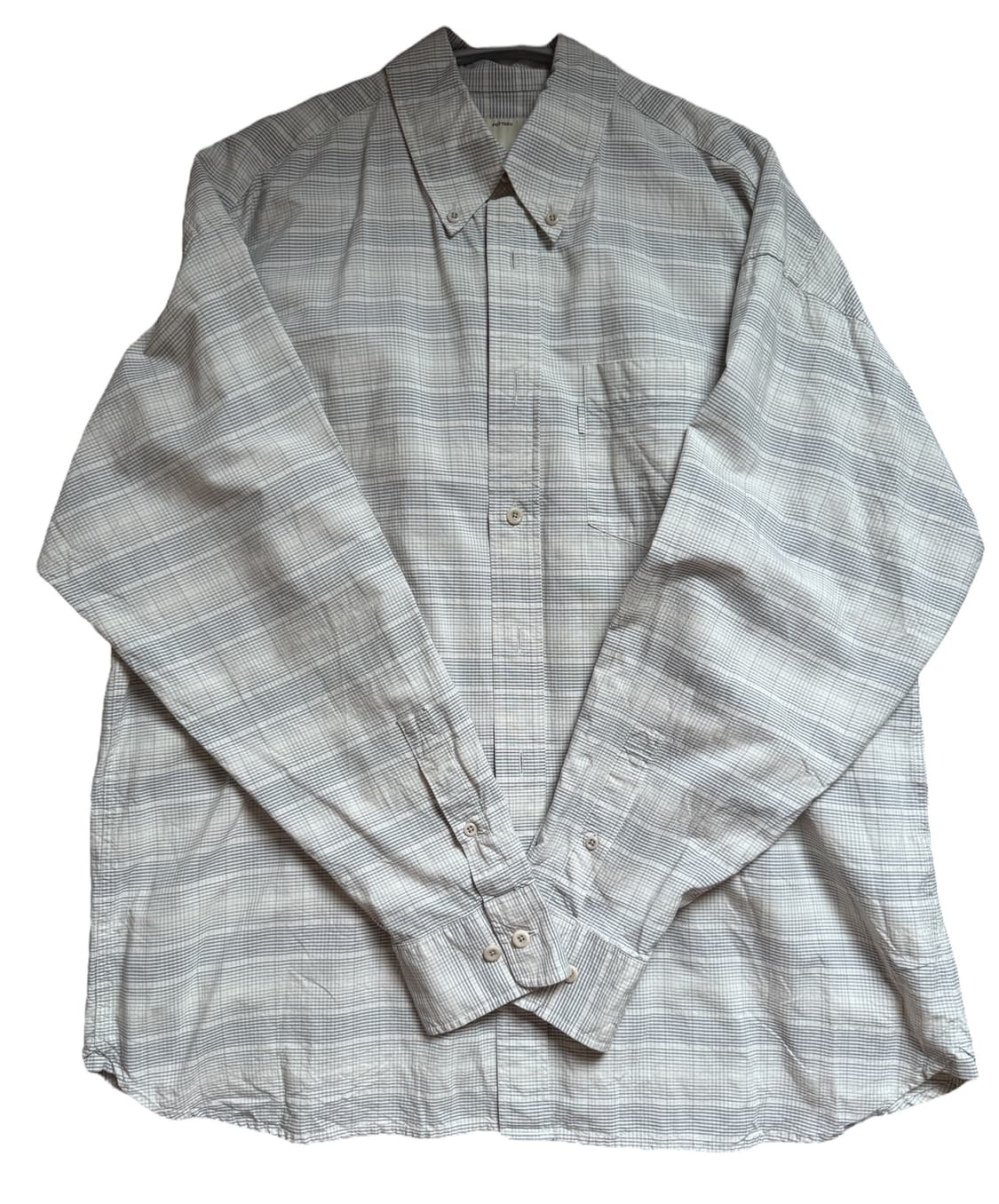 포터리 텐셀 코튼 루즈드 셔츠 그레이체크 1사이즈  상품이미지2