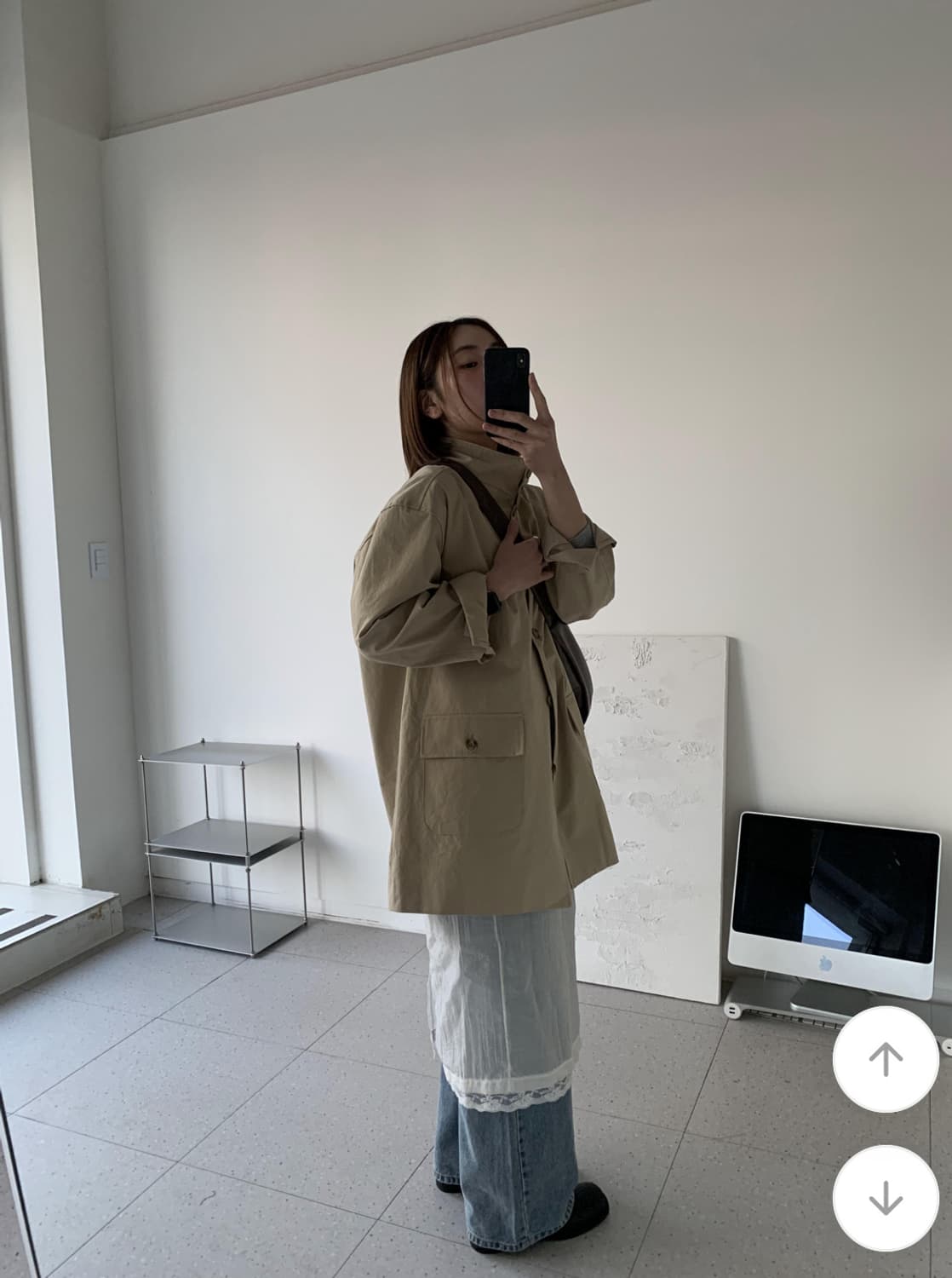 하프 오버핏 트렌치 워크 자켓 상품이미지5