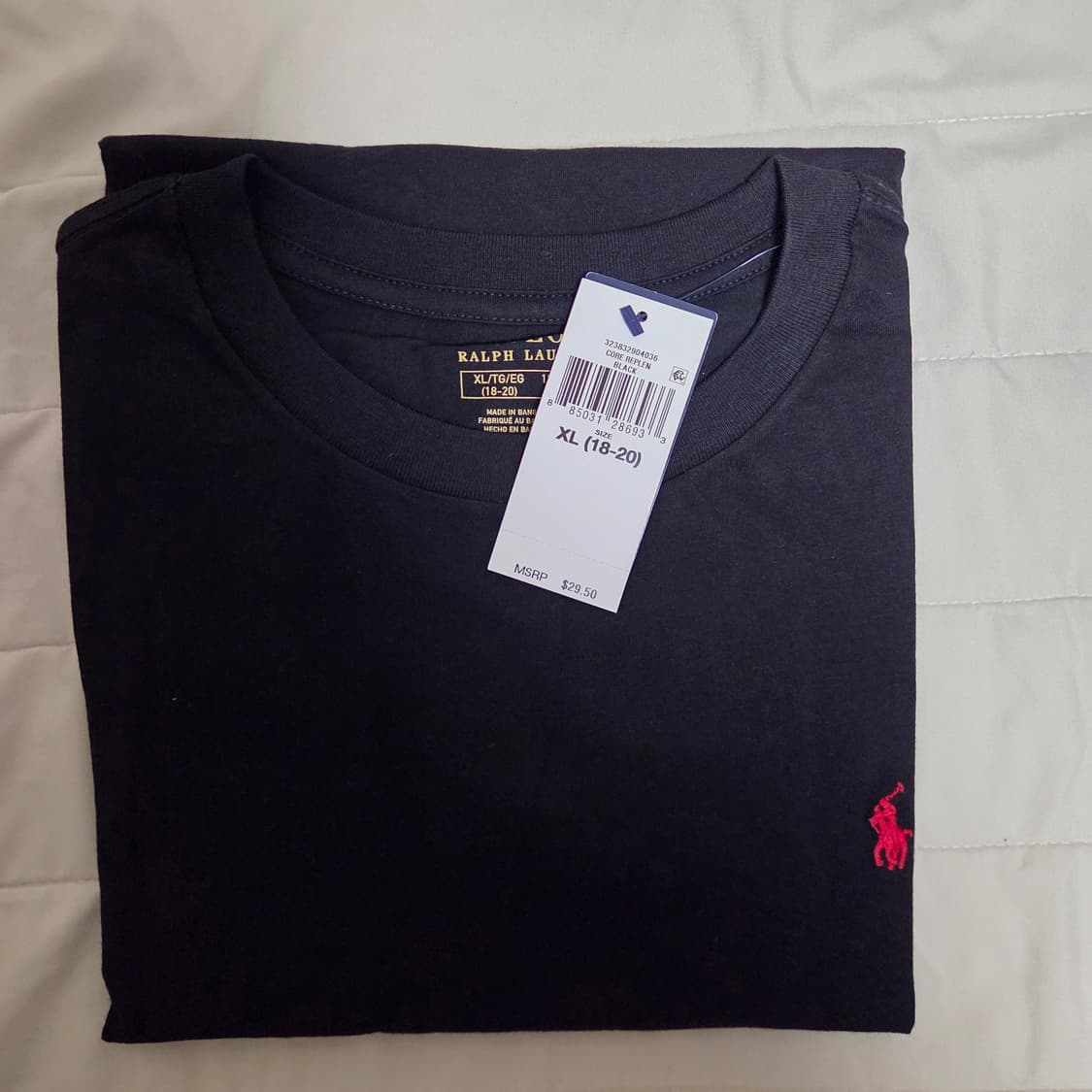 여성 폴로 랄프로렌 [보이즈] 블랙 반팔 티셔츠 XL 여성 55-66 상품이미지1