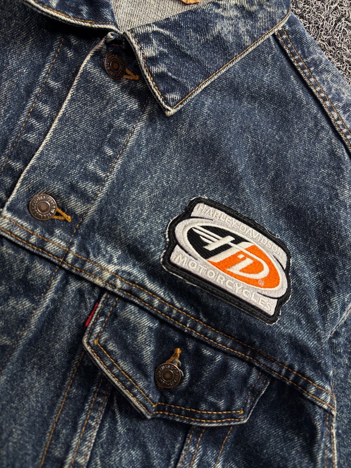 리바이스 할리데이비슨 패치 데님 트러커 워크 자켓 3400 상품이미지4