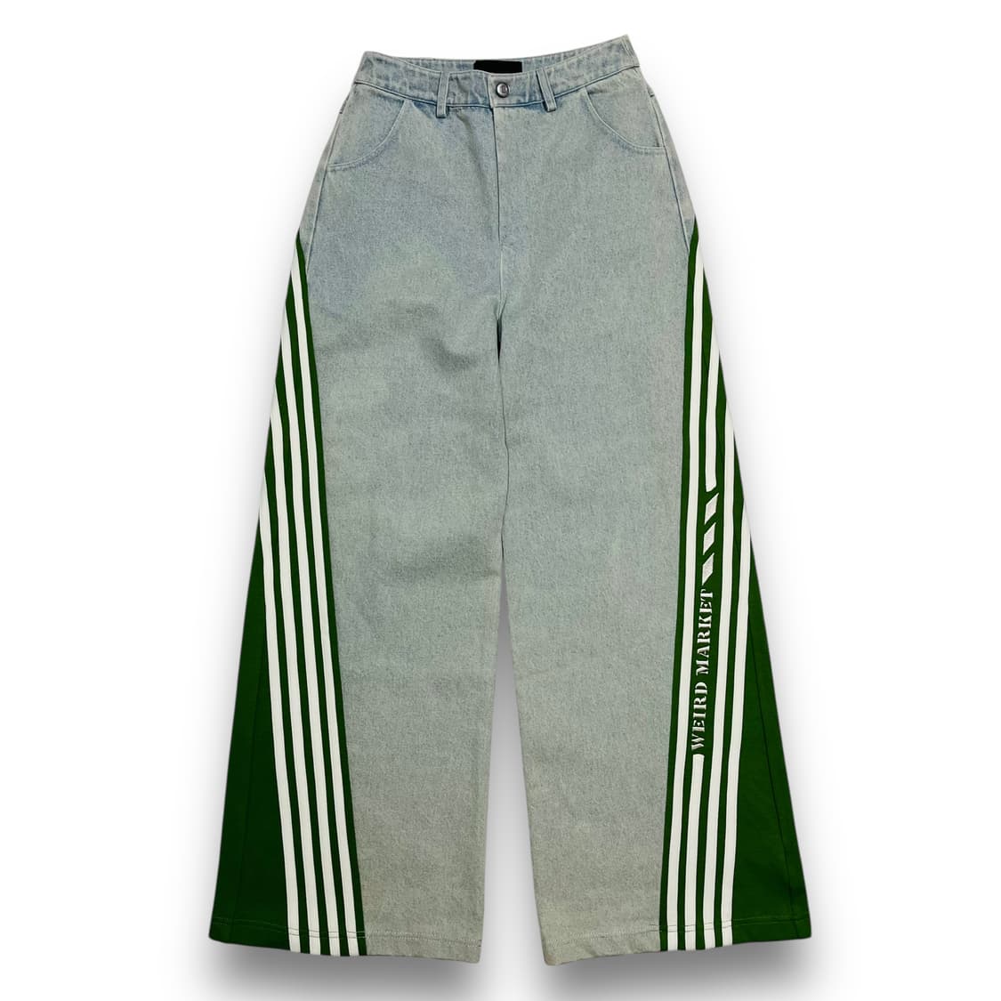 위어드 마켓 삼선 로고 y2k 와이트 힙합 빈티지 청 세트 상품이미지5