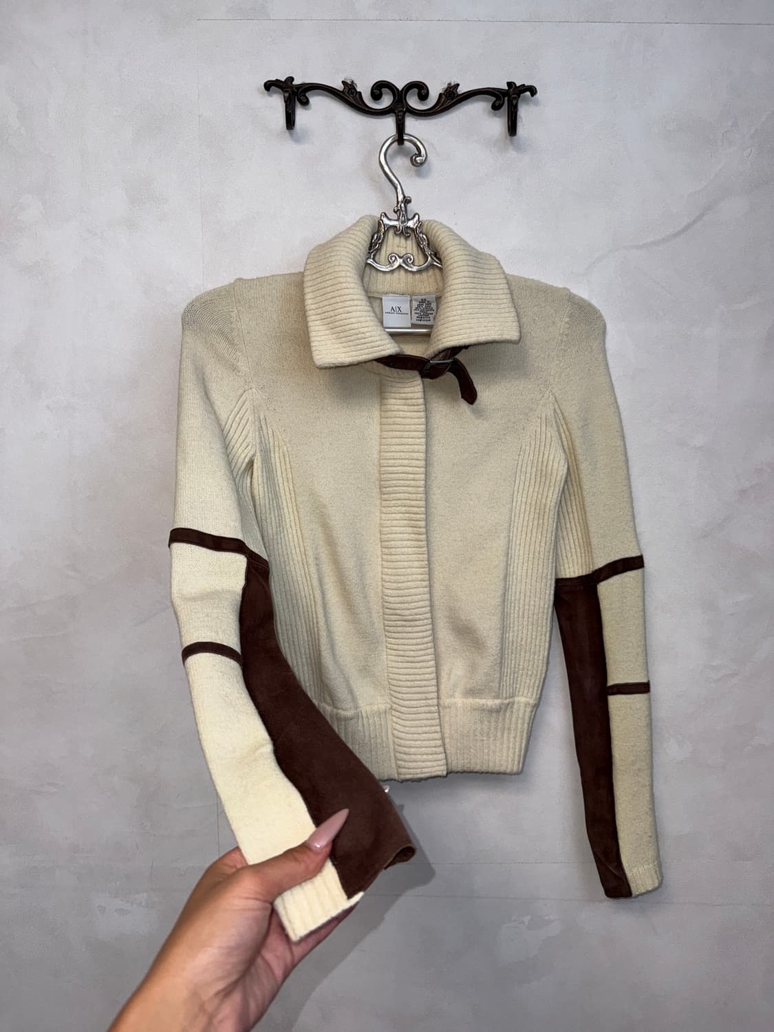 Armani Exchange wool suede knit zipup 상품이미지5