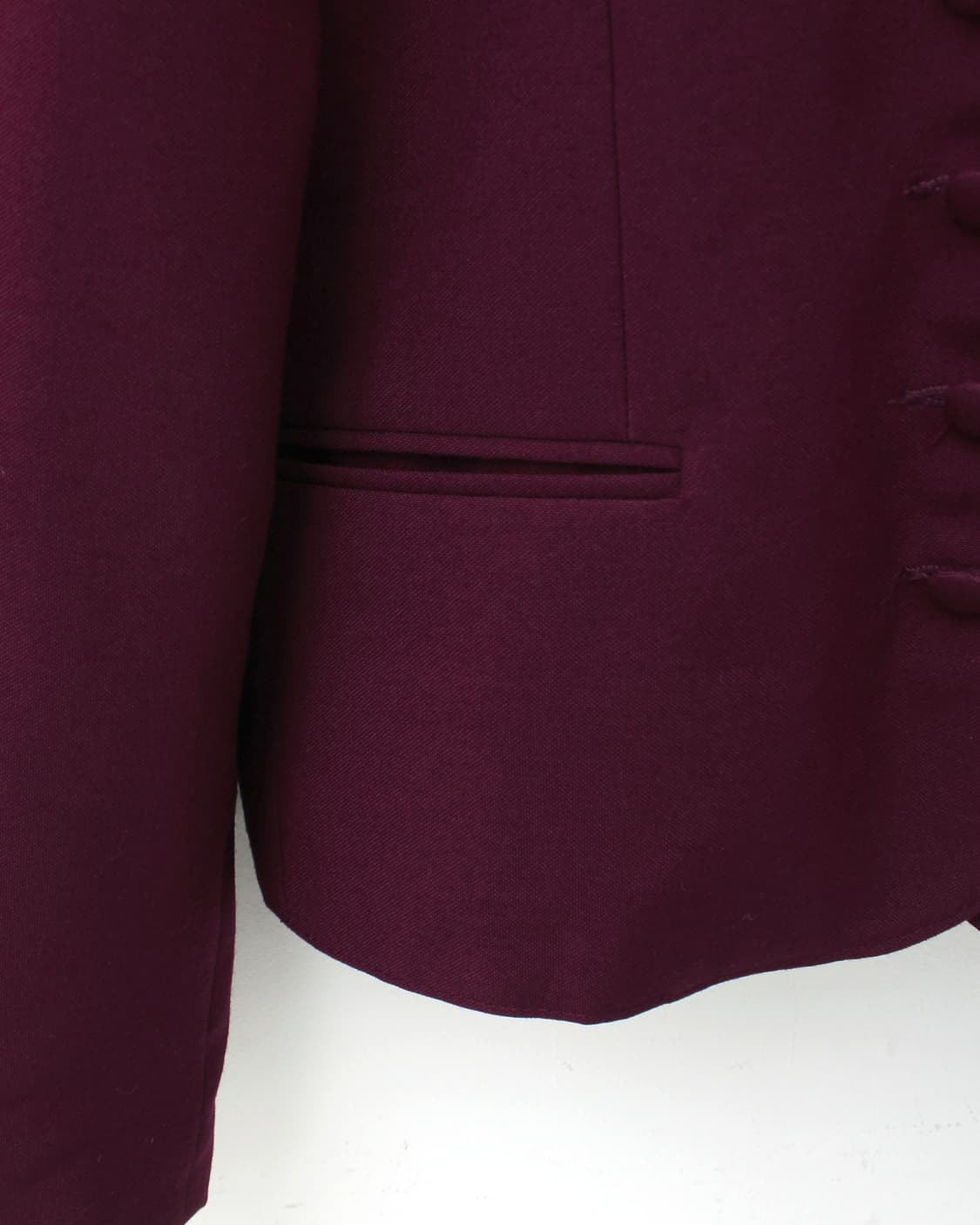 유럽 빈티지 버건디 크롭 자켓 상품이미지4