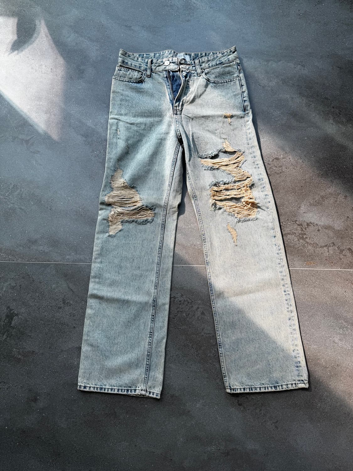 메종미네드 데미지 데님 팬츠 46사이즈 상품이미지1