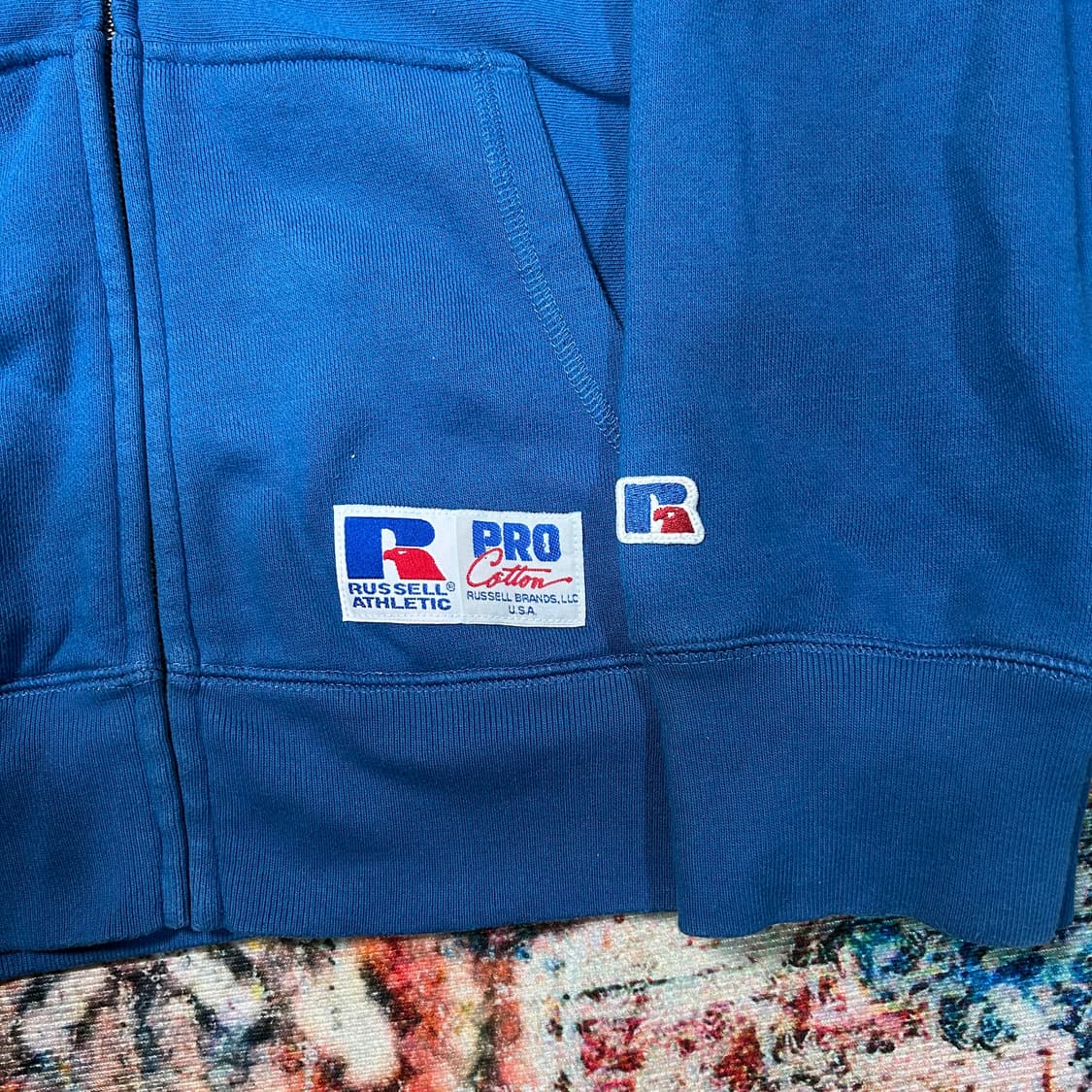 [XL] 00s 러셀 재팬 스펠아웃 후드집업 상품이미지3