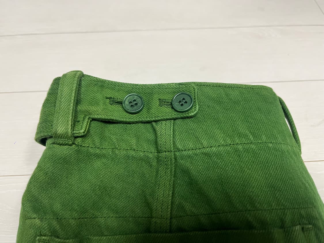 누마레 22FW 그린 벨티드 팬츠 ( S사이즈) 상품이미지5