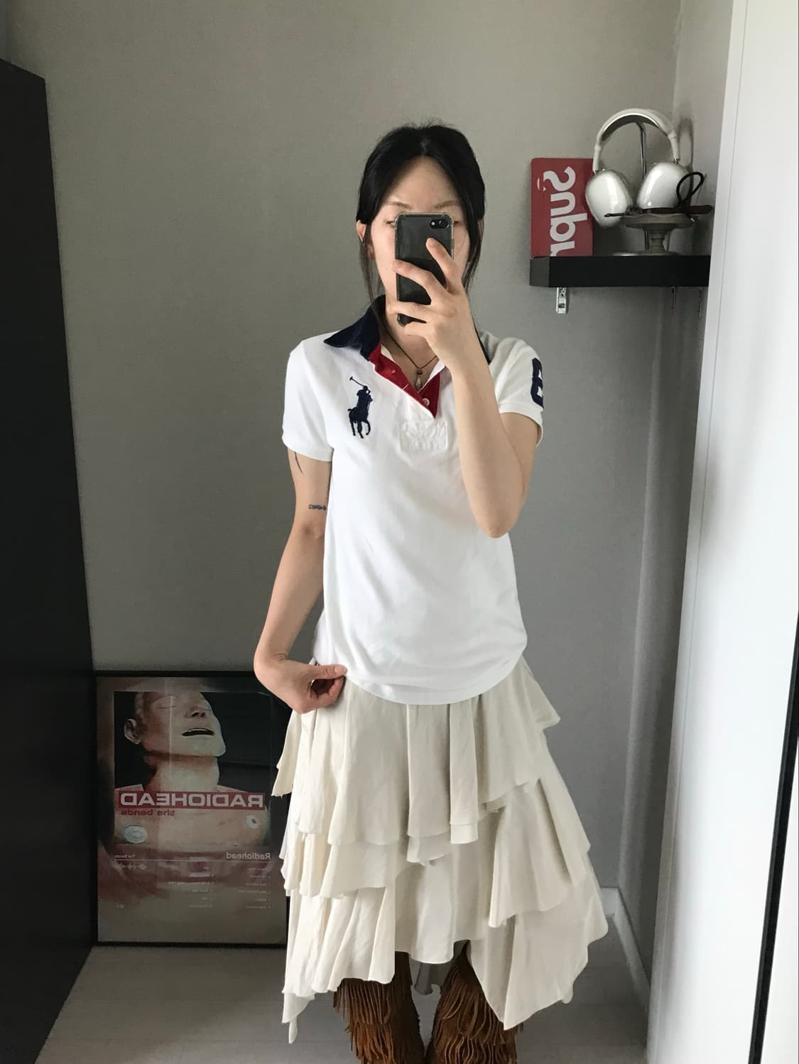 폴로 랄프로렌 빅포니로고 화이트 카라티 상품이미지2