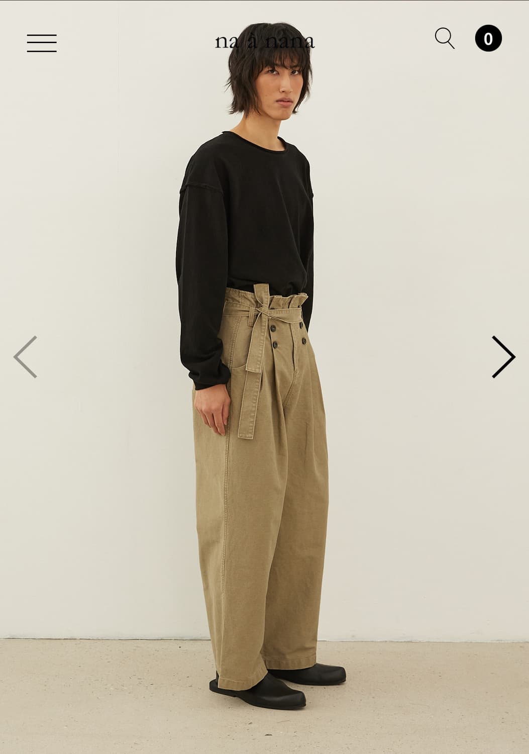 Naanana pleats belted pants 상품이미지1