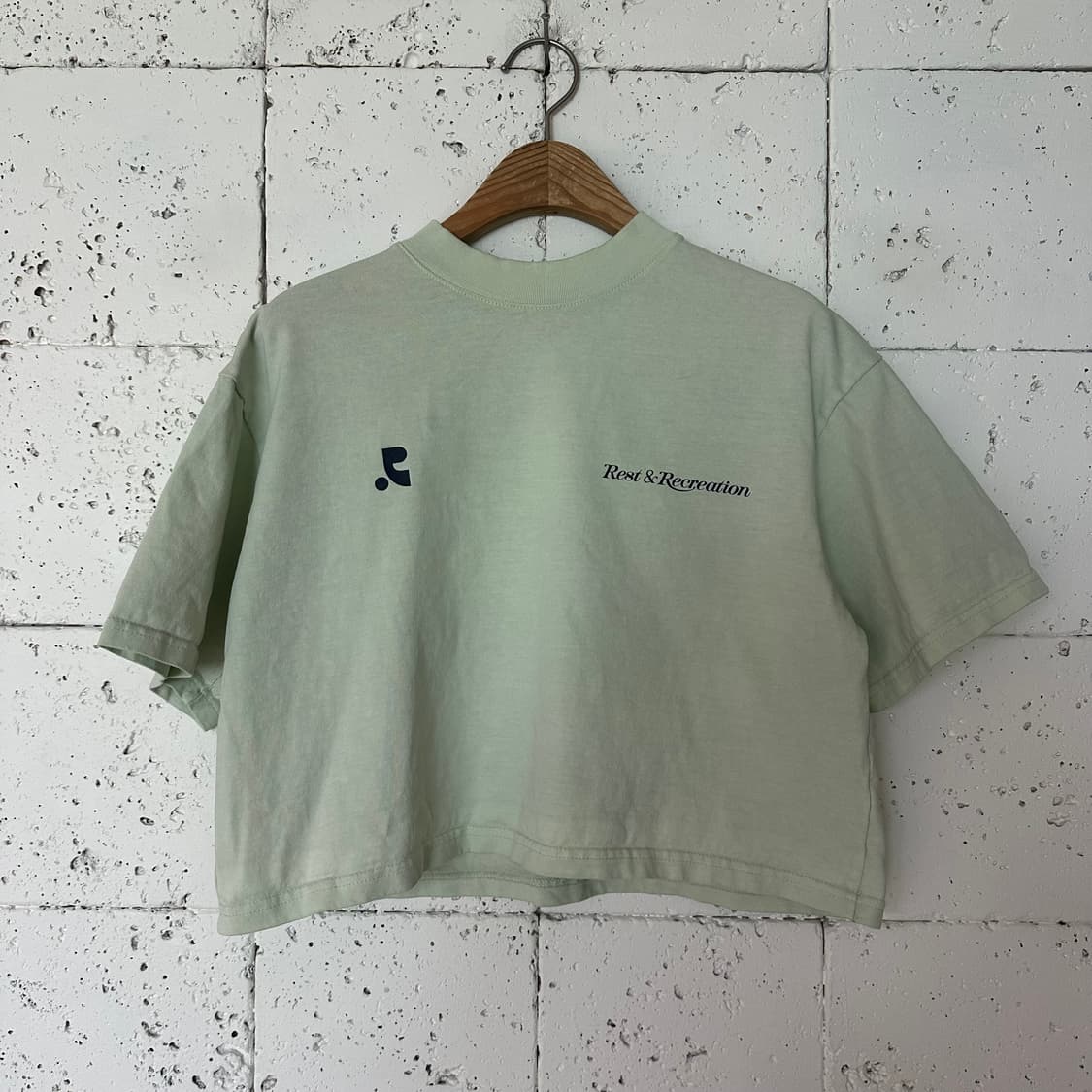 우먼free 레스트 앤 레크레이션 크롭 반팔티 상품이미지1