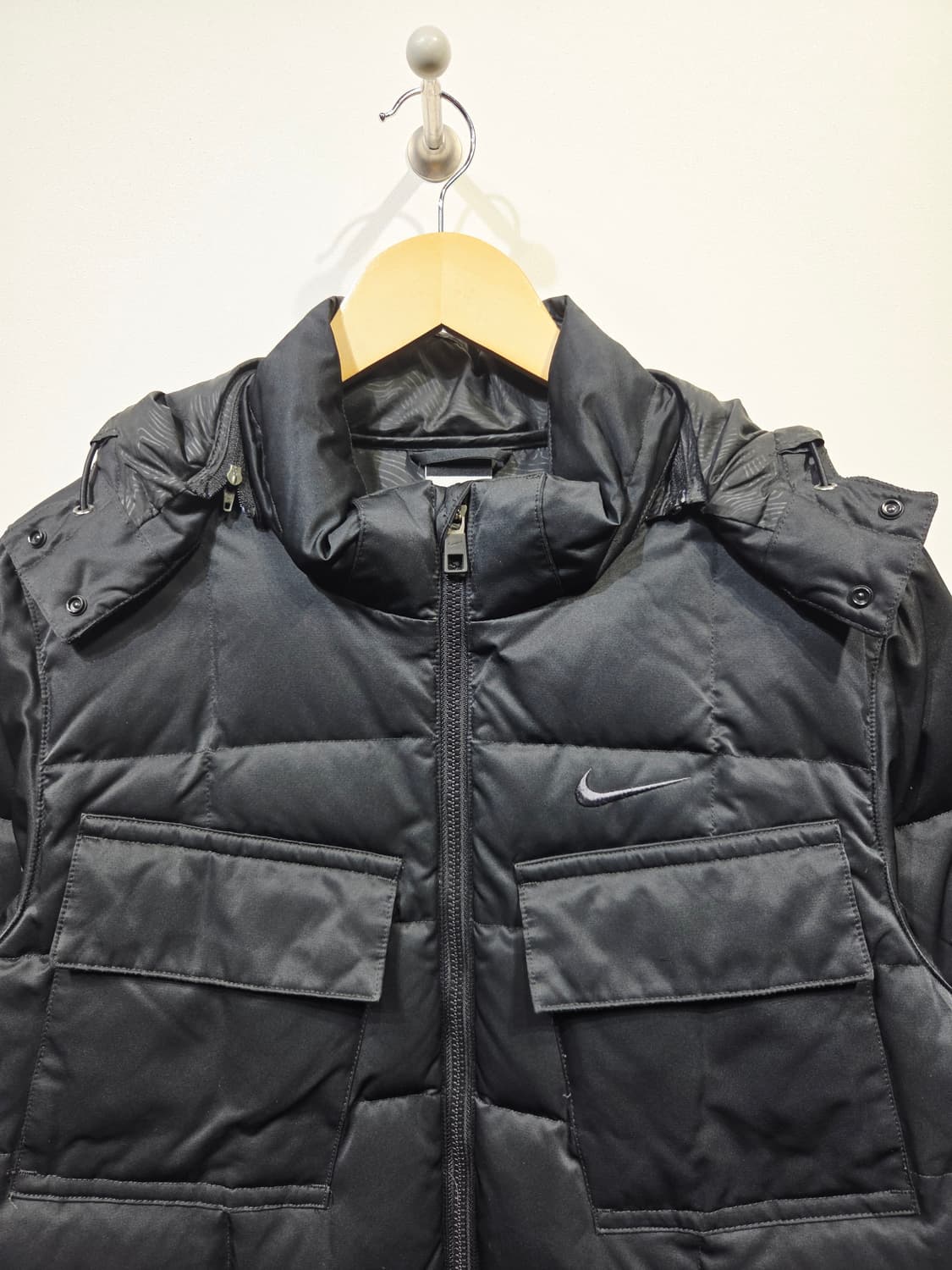 나이키 블랙 포켓 덕다운 패딩 자켓 상품이미지3