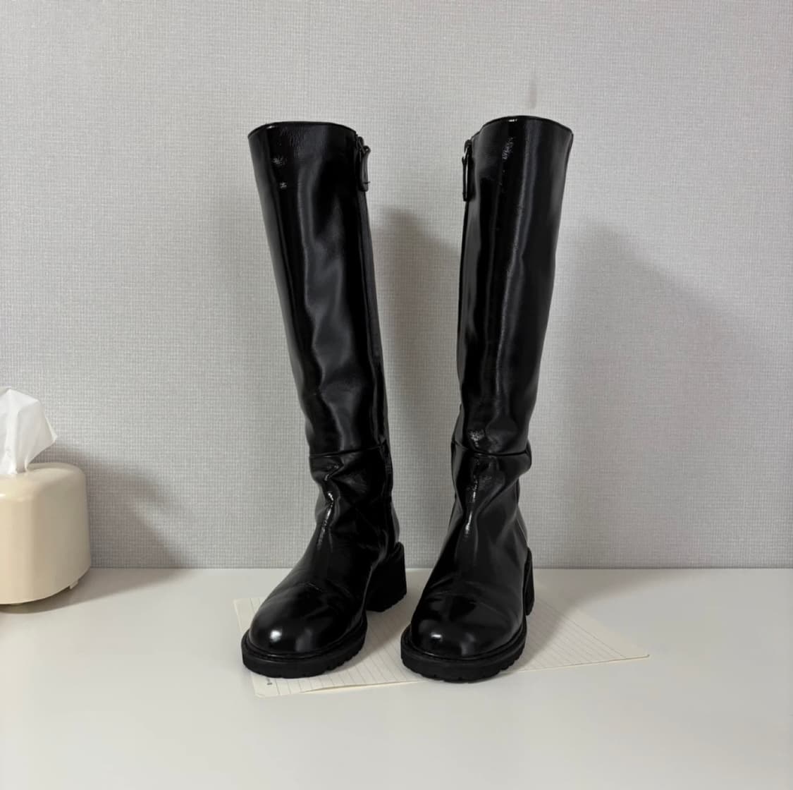 레이첼콕스 블랙 롱부츠 유광 Sevita 225mm 상품이미지2