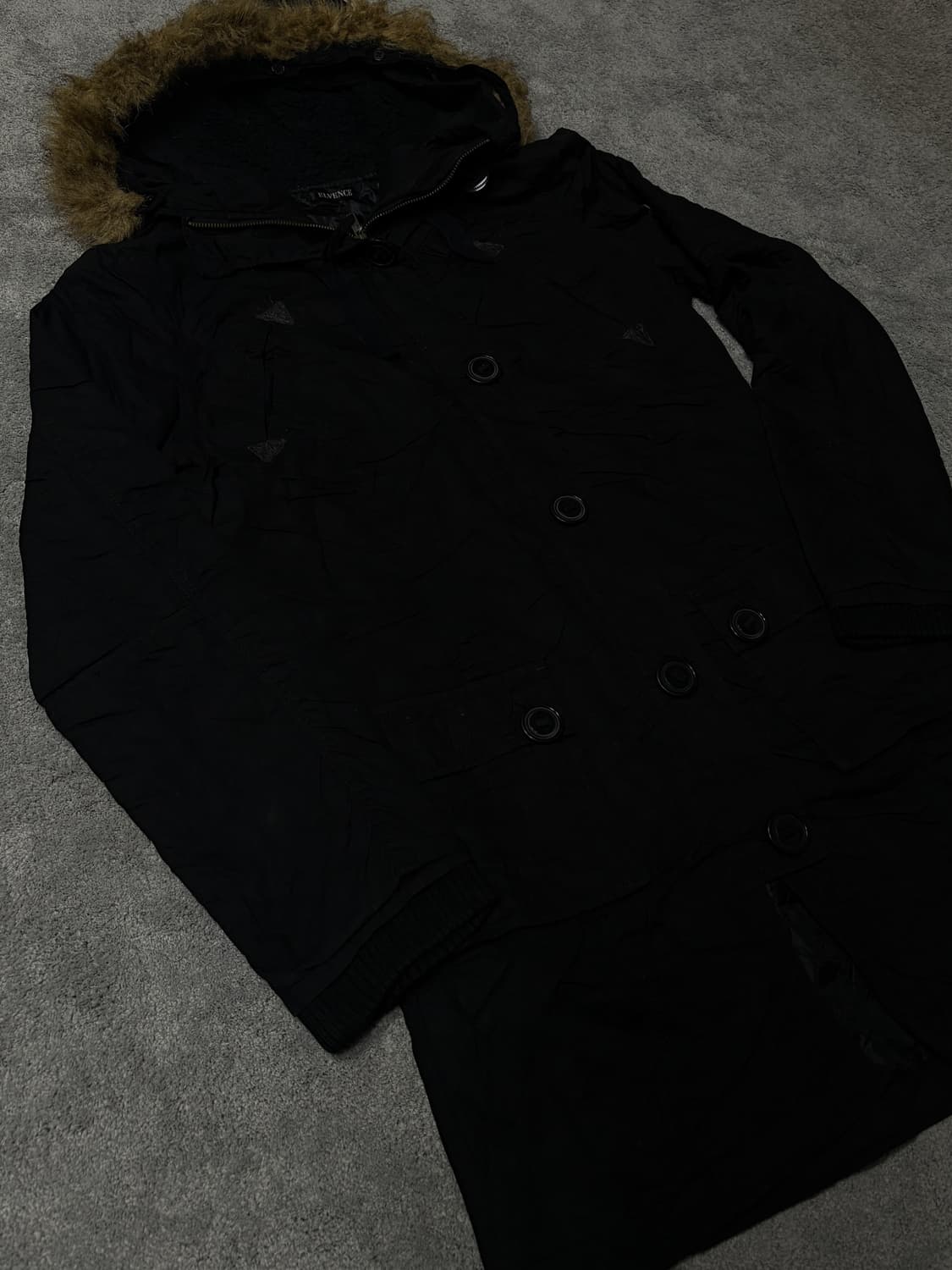 Vintage Y2k punk & Vkei fur hood parka 상품이미지4