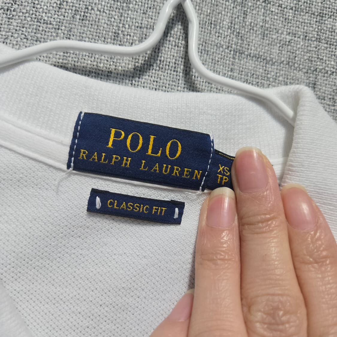 폴로 랄프로렌 클래식핏 화이트  카라 반팔티  상품이미지4