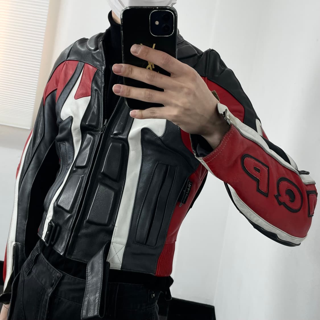 MQP 소가죽 패치워크 레이싱 자켓 상품이미지3