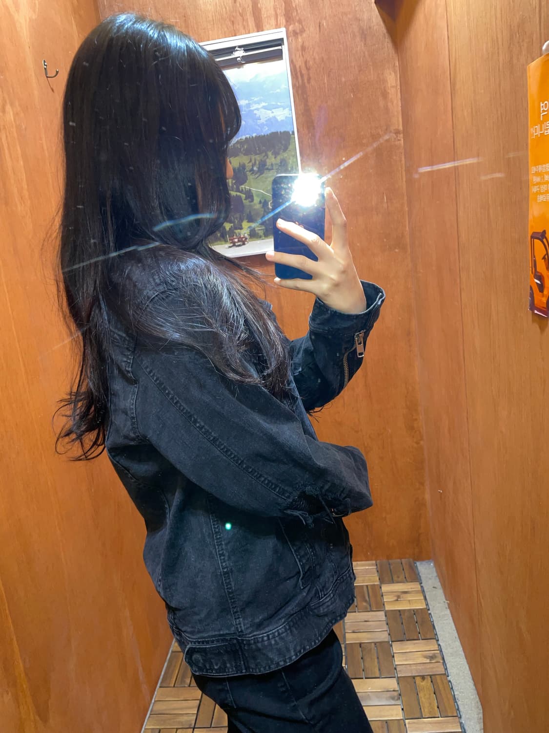 (L) Forever 21 빈티지 블랙 데님 자켓 상품이미지2