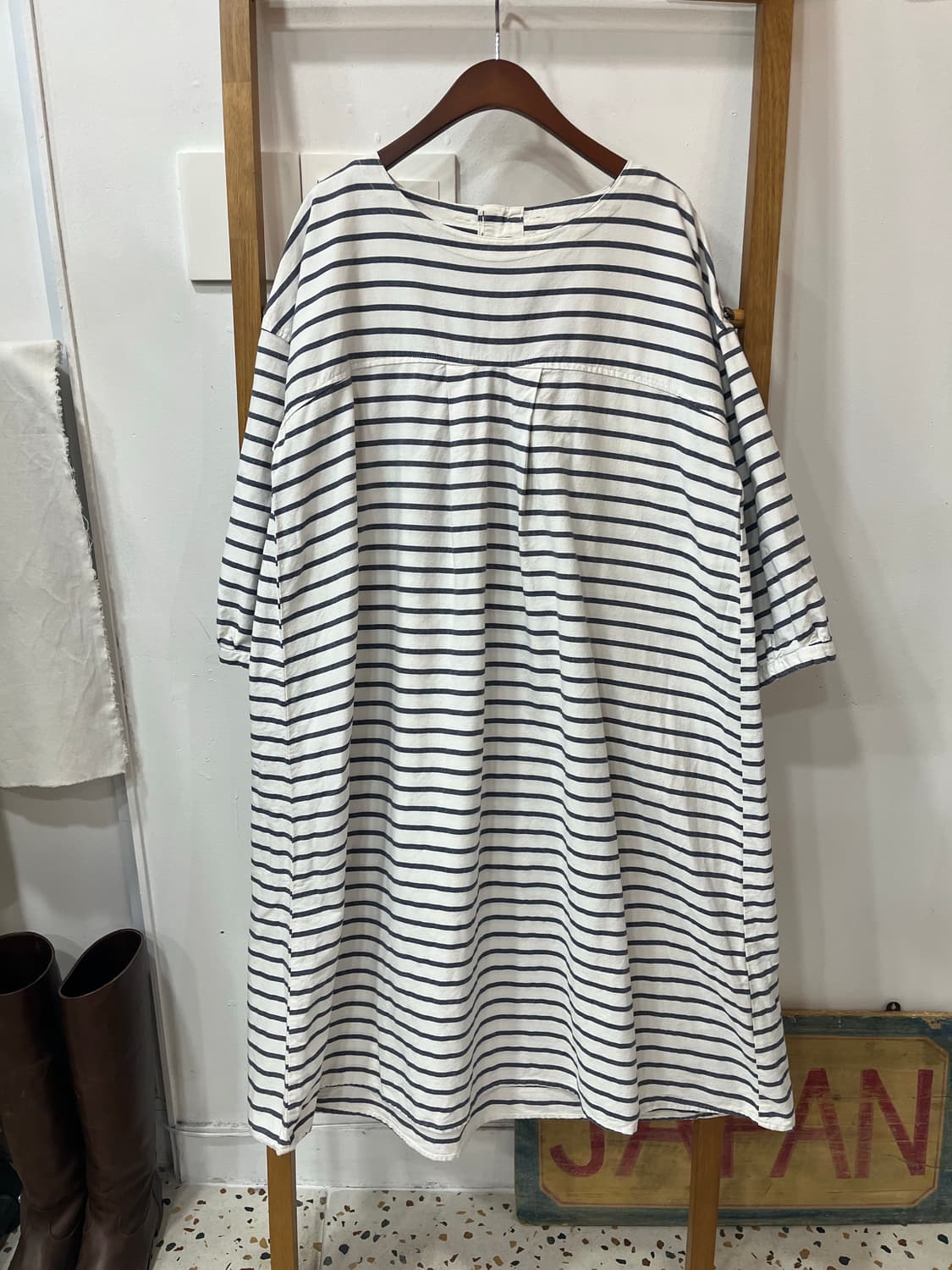 모리걸 무드 스트라이프 코튼 원피스 상품이미지1