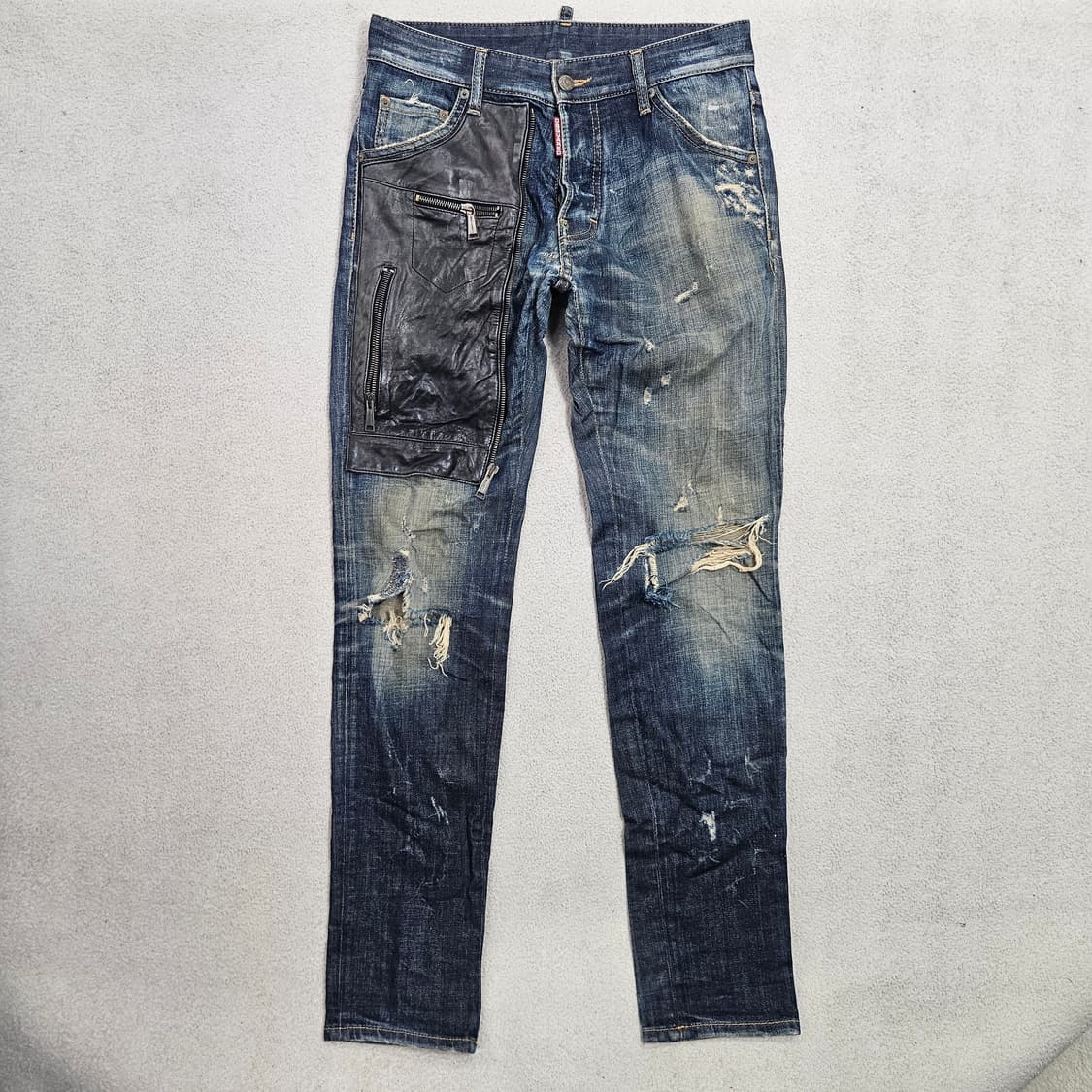 디스퀘어드2 루키3 레더 패치 데님 팬츠 44 상품이미지1