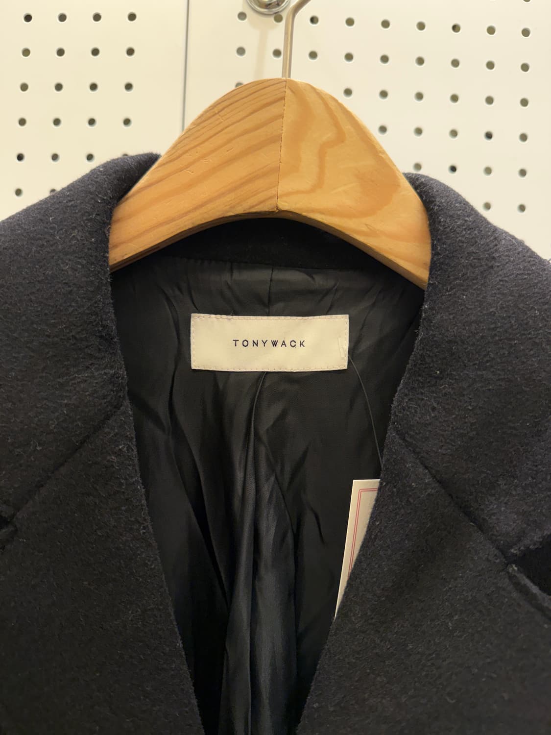 토니웩 울 캐시미어 싱글 코트 블랙 U1141 상품이미지5