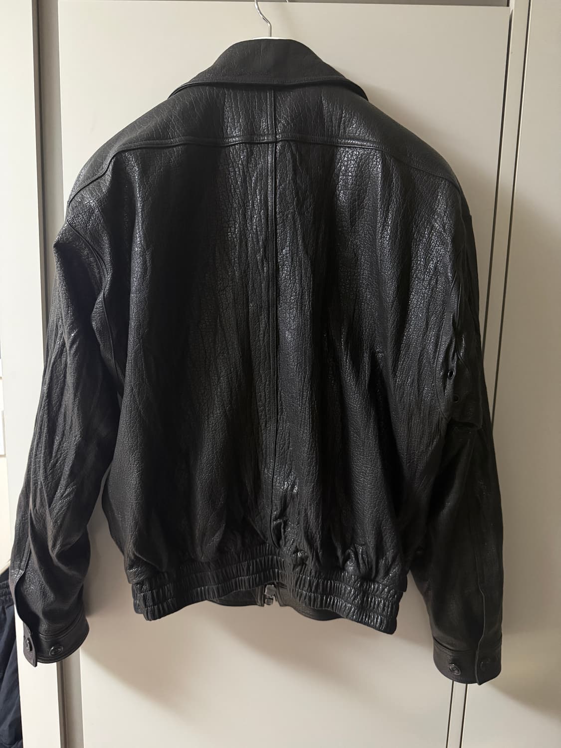 렉토 26SS 크링클 하이넥 자켓 레더 점퍼 블랙 M 팝니다 상품이미지2