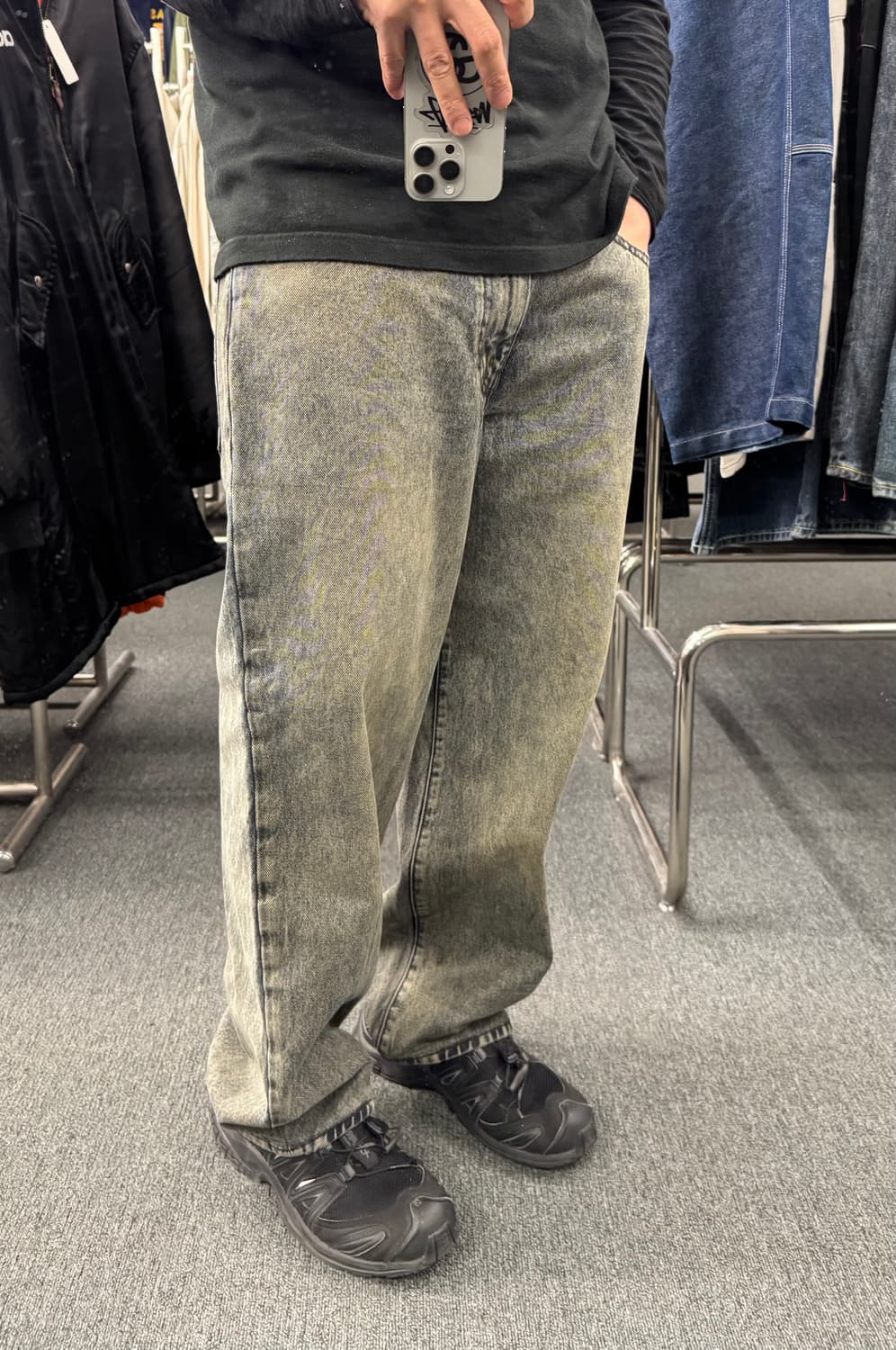 32)리바이스 빈티지 워싱 578 흑청 데님팬츠 상품이미지1