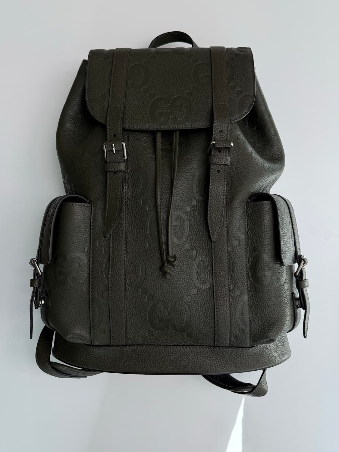 새상품 구찌 GG 점보 라지 백팩 카키 상품이미지7