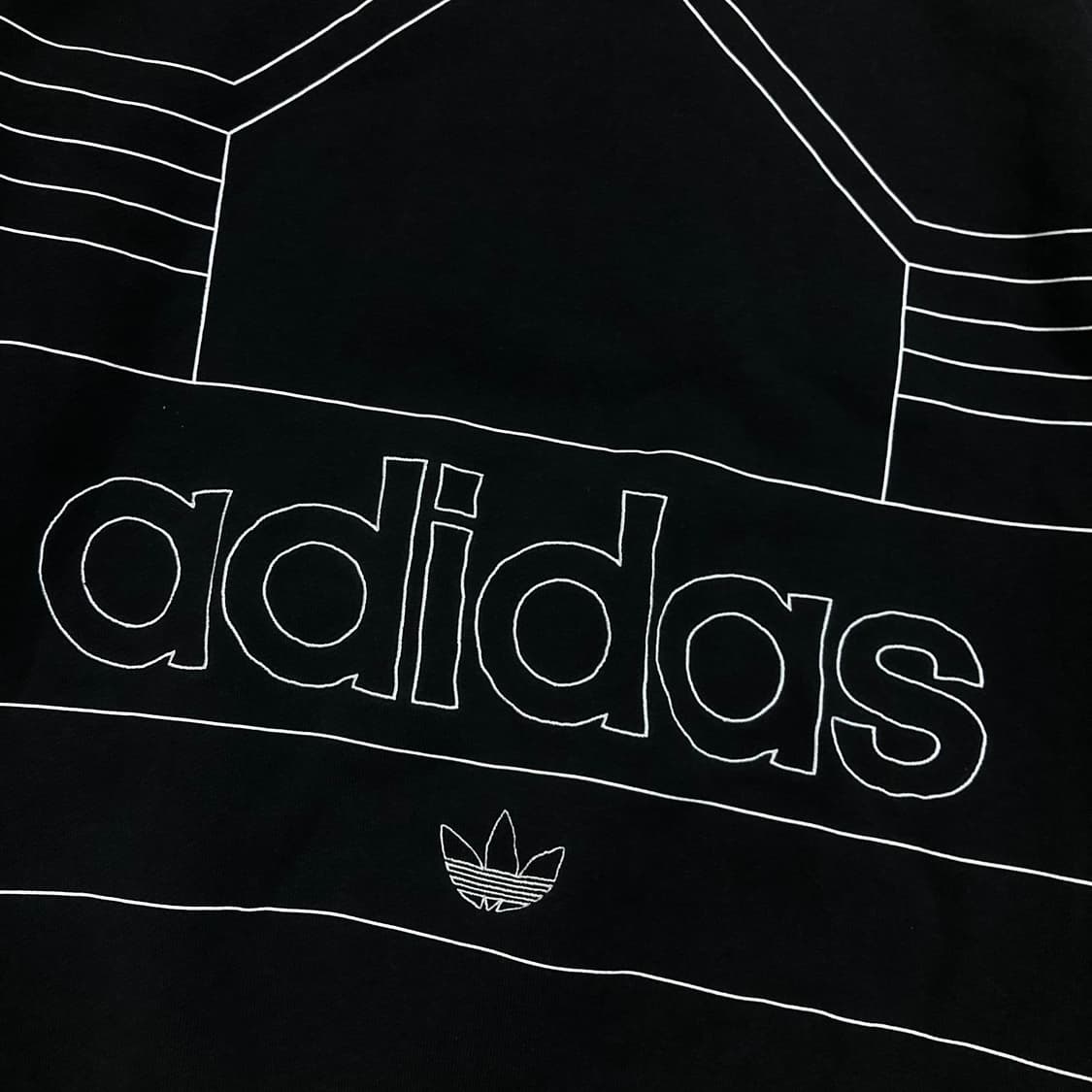 아디다스 오리지날 자수 로고 블랙 맨투맨 상품이미지4