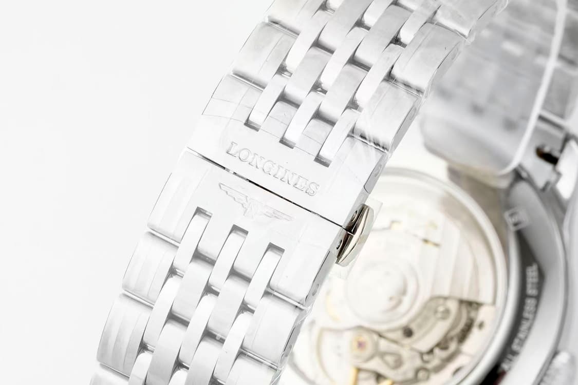 론진 레코드 오토매틱 40mm 스테인리스 스틸 블랙 상품이미지2