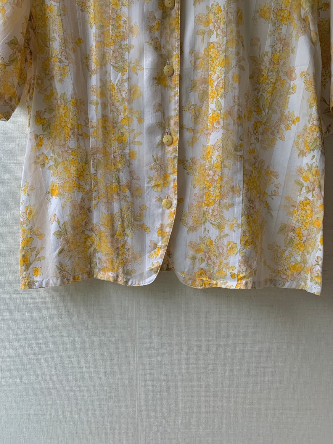 {Lalache} yellow floral vintage blouse 상품이미지3