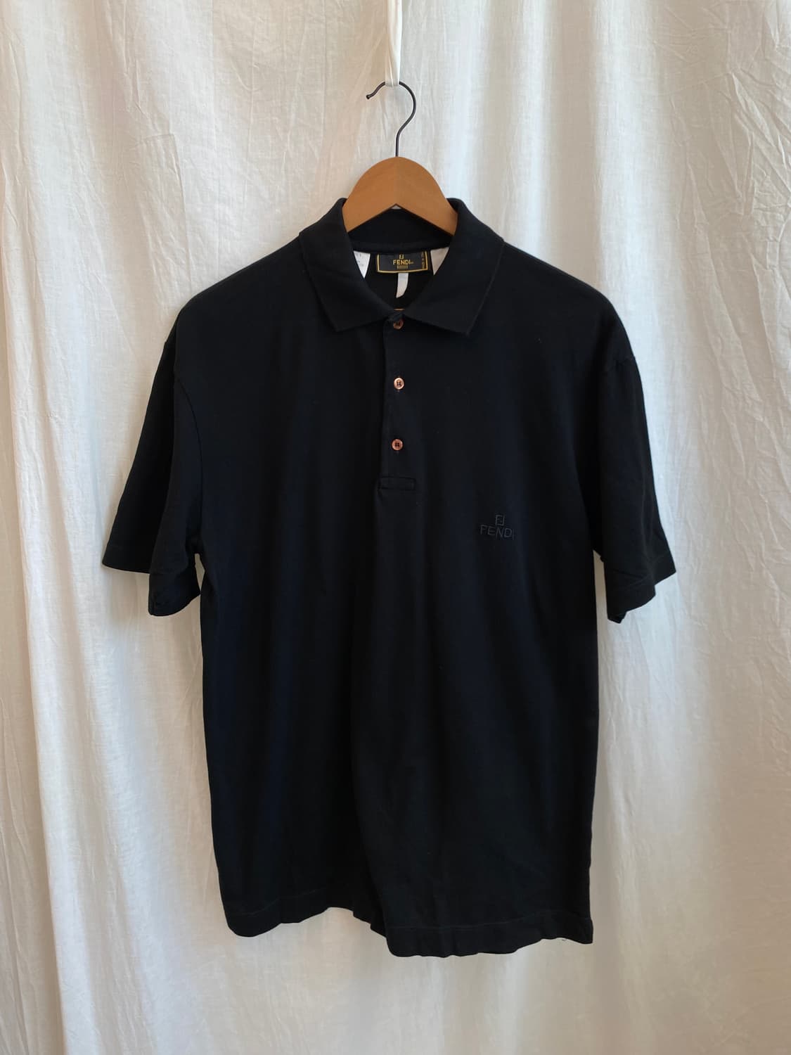 FENDI 블랙 피케 셔츠(MEN L) 상품이미지1