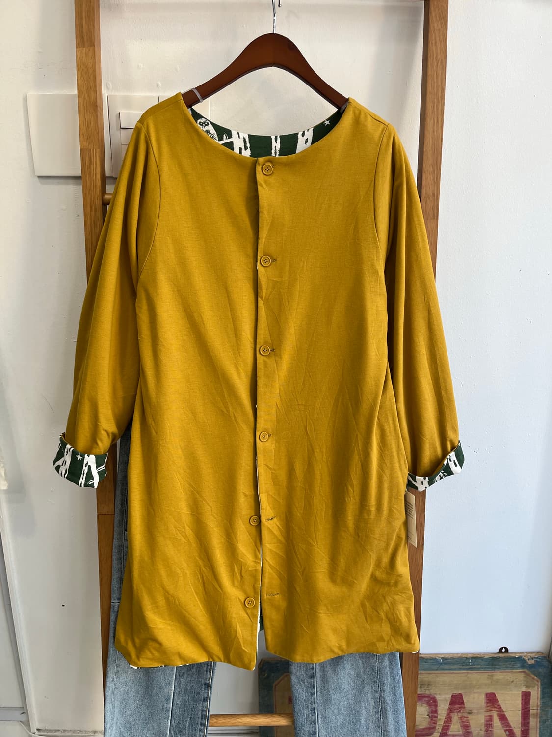 리버시블 그라니프(Graniph) 부엉이 숲 양면 롱 자켓 상품이미지4