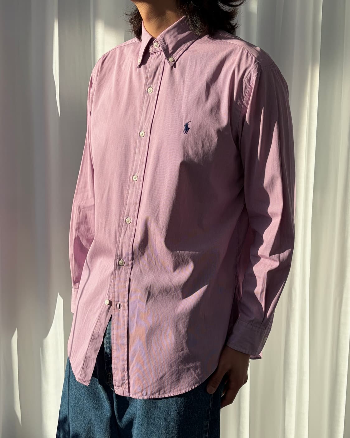 [L]폴로 랄프로렌 클래식핏 스트라이프 포플린 셔츠 상품이미지1