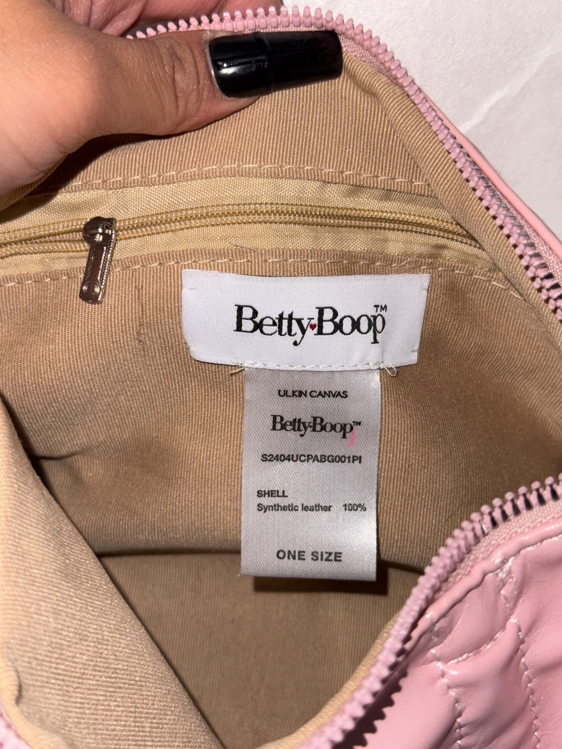 BettyBoop baby pink ribbon shirring 크로스백 상품이미지6
