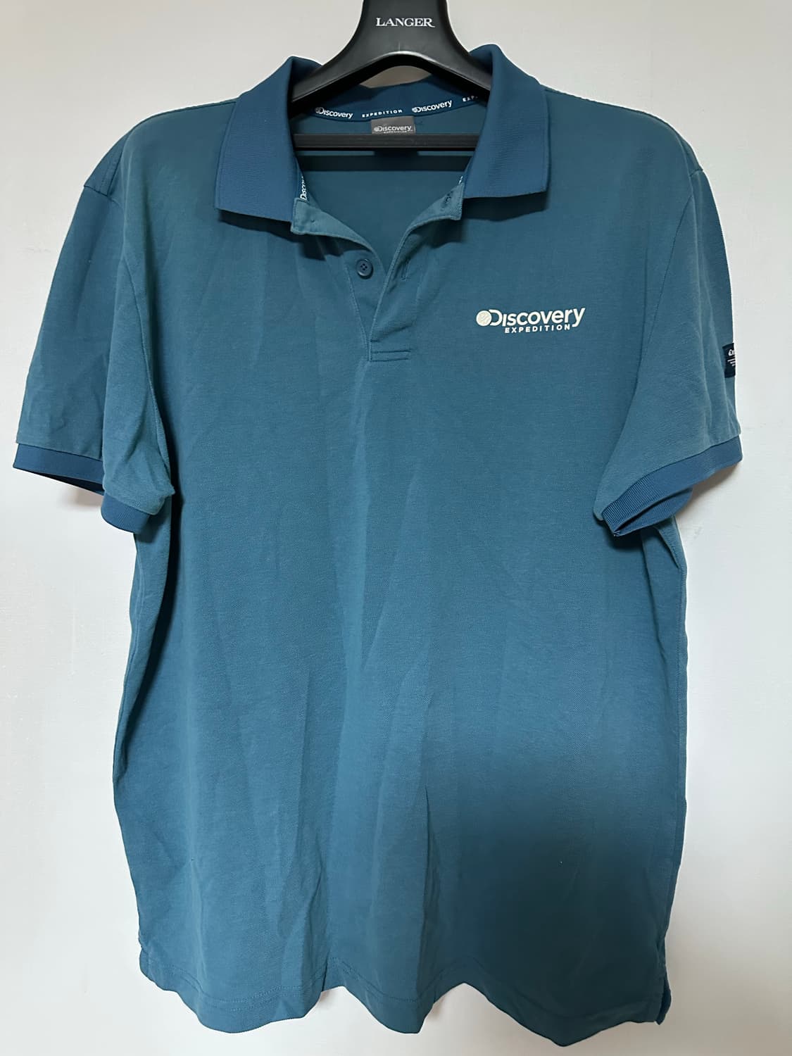 디스커버리 폴로 반팔 티셔츠 블루 상품이미지1