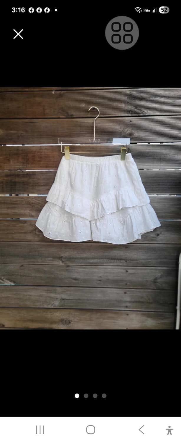 세일plac화이트 펀칭 레이스 프릴스커트팬츠 free 상품이미지1